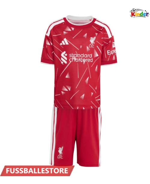 Günstige Liverpool Florian Wirtz #7 Heimtrikotsatz Kinder 2026-27 Kurzarm (+ Kurze Hosen)